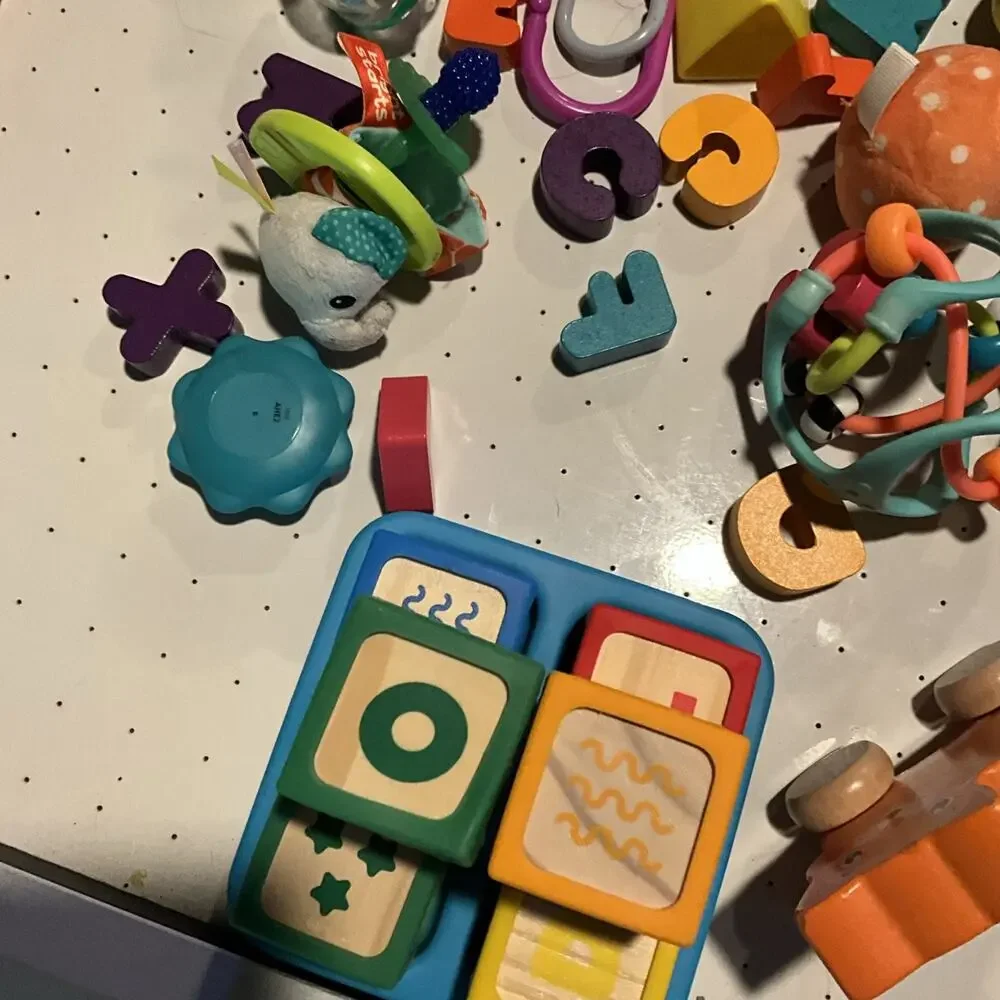 Baby Toddler Shapes Sorter Lot Of 51 Various Replacements Shapes Letters Cubes